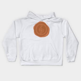 Wax Seal with Treble Clef Kids Hoodie